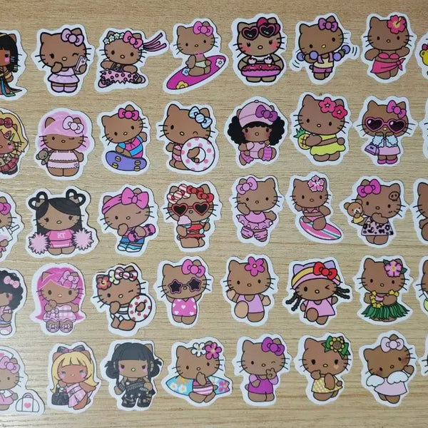 [BUNJANG] Sanrio Hello Kitty Tanning Kitty Sticker Set / 산리오 헬로키티 키티 태닝키티 조각 스티커 판매합니다.