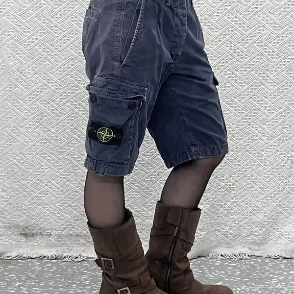 [BUNJANG] Stone Island Street Punk Badge Cargo Shorts / 스톤 아일랜드 스트릿 펑크 와펜 카고 반바지 31인치 C11405