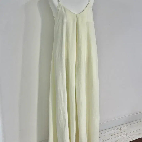 [BUNJANG] Sleeveless Long Flare Dress (Ivory) / 나시 롱 플레어 원피스 (아이보리)