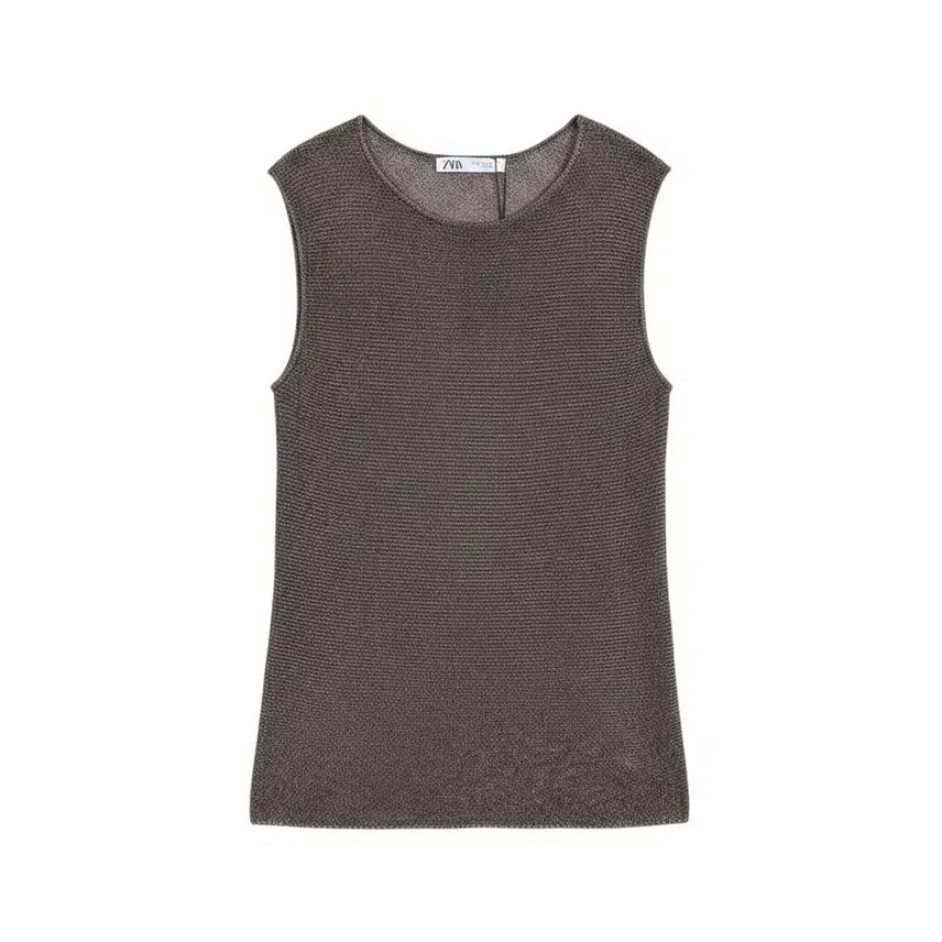 [BUNJANG] Zara Women's Sleeveless Knit Top / 여성M / 자라 새상품 민소매 니트BR 34-17