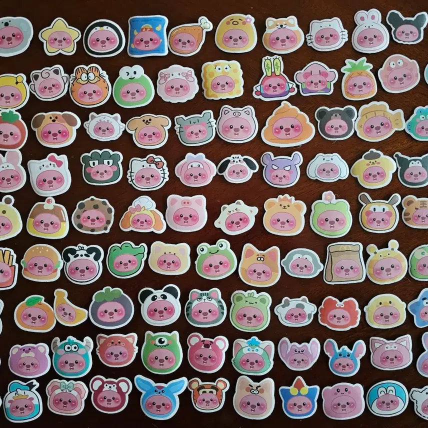 [BUNJANG] Jangmang Luffy Luffy Face Carved Stickers Bundle Set / 잔망루피 루피 얼굴 조각 스티커 일괄 판매합니다.