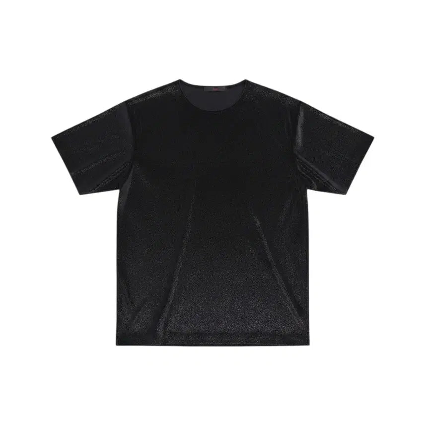 [BUNJANG] SECIA Glitter Short Sleeve Blouse T-shirt Black / 여성F / SECIA 글리터 반팔 블라우스 티셔츠BK 34-20