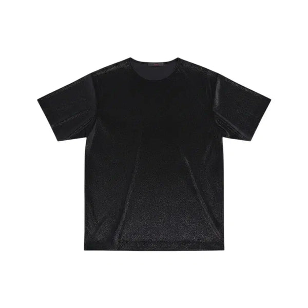 [BUNJANG] SECIA Glitter Short Sleeve Blouse T-shirt Black / 여성F / SECIA 글리터 반팔 블라우스 티셔츠BK 34-20