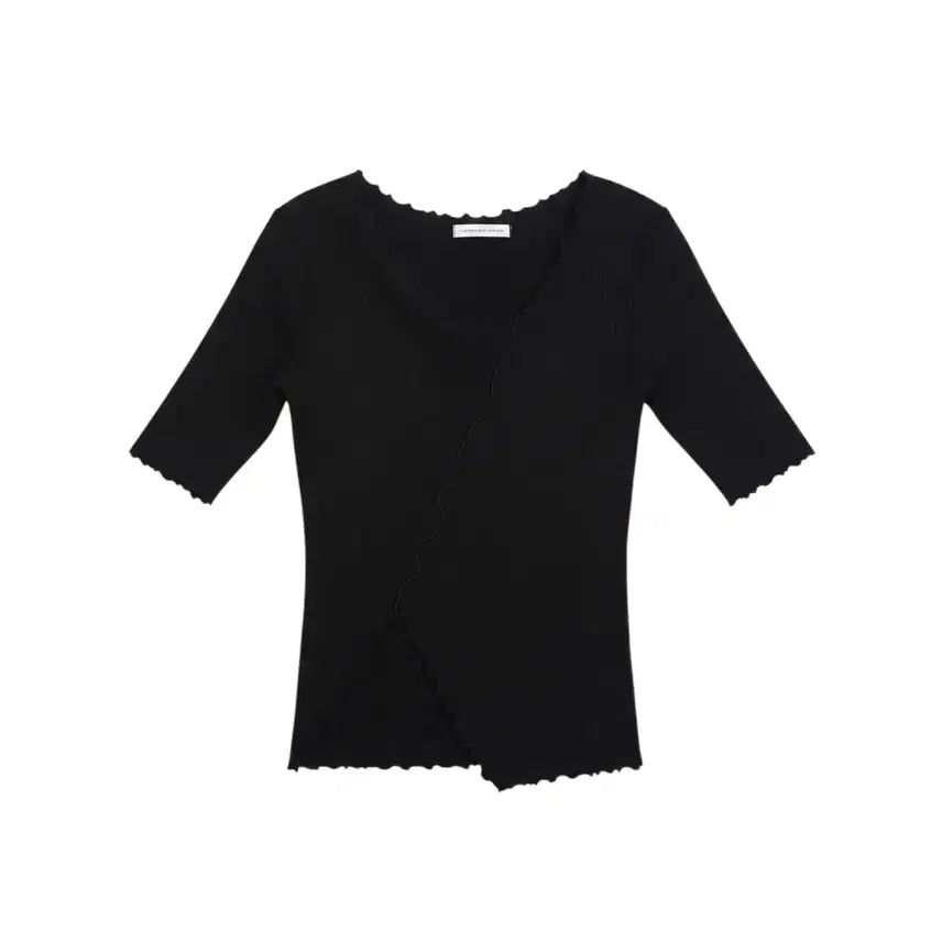 [BUNJANG] Heaven's Door Ribbed Slit Short Sleeve T-Shirt (Women's S) / 여성S / 헤븐스도어 데일리 골지 절개 반팔티셔츠34-22
