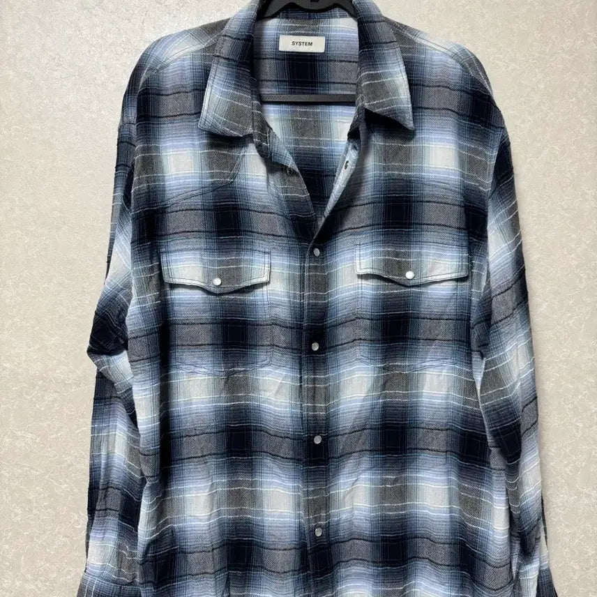 [BUNJANG] Solid Homme Check Pattern Casual Shirt / 정품)솔리드옴므 남방셔츠