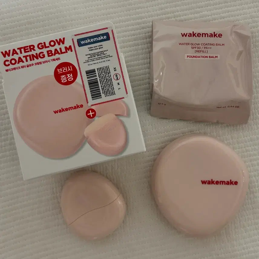 [BUNJANG] WAKEMAKE Water Glow Coating Balm + Refill + Brush (0.5 Pale) / (0.5페일) 웨이크메이크 워터 글로우 코팅밤 + 리필 + 브러쉬