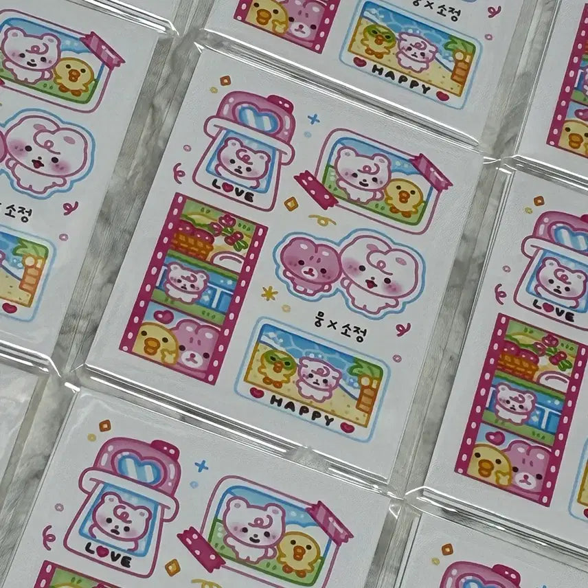 [BUNJANG] Moongnim Life Four Cut Sticker Pack - for Journaling and Packaging / 2+1] 뭉님 인스 윰자 인생네컷 스티커 포용 포장용품 다꾸