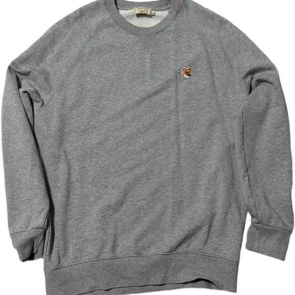 [BUNJANG] Maison Kitsuné Fox Head Sweatshirt Grey / 정품 메종키츠네 폭스헤드 맨투맨 회색