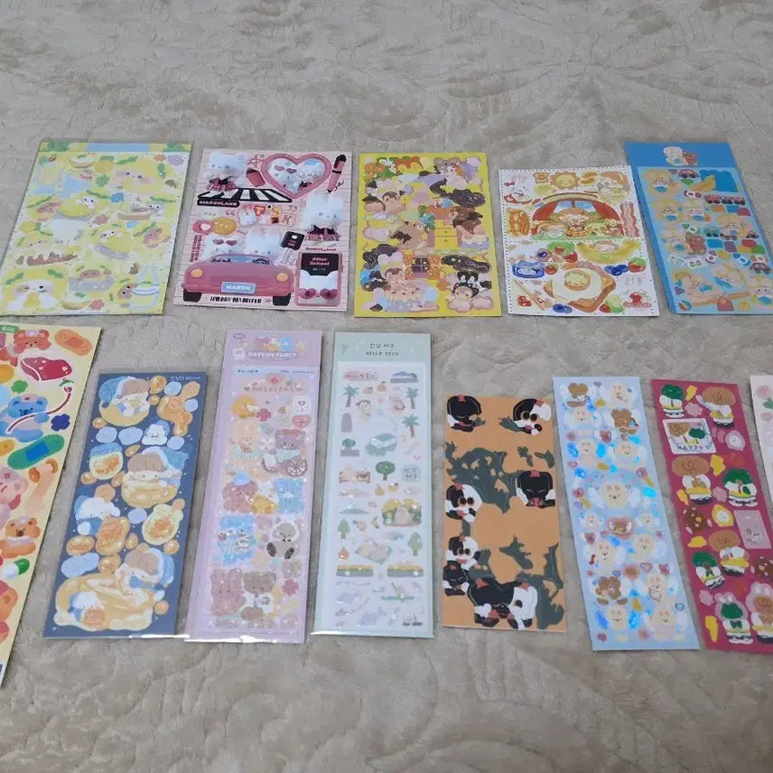 [BUNJANG] Diarry Decor Sticker Set - 13 Sheets / 다꾸 처분 씰스티커 13장