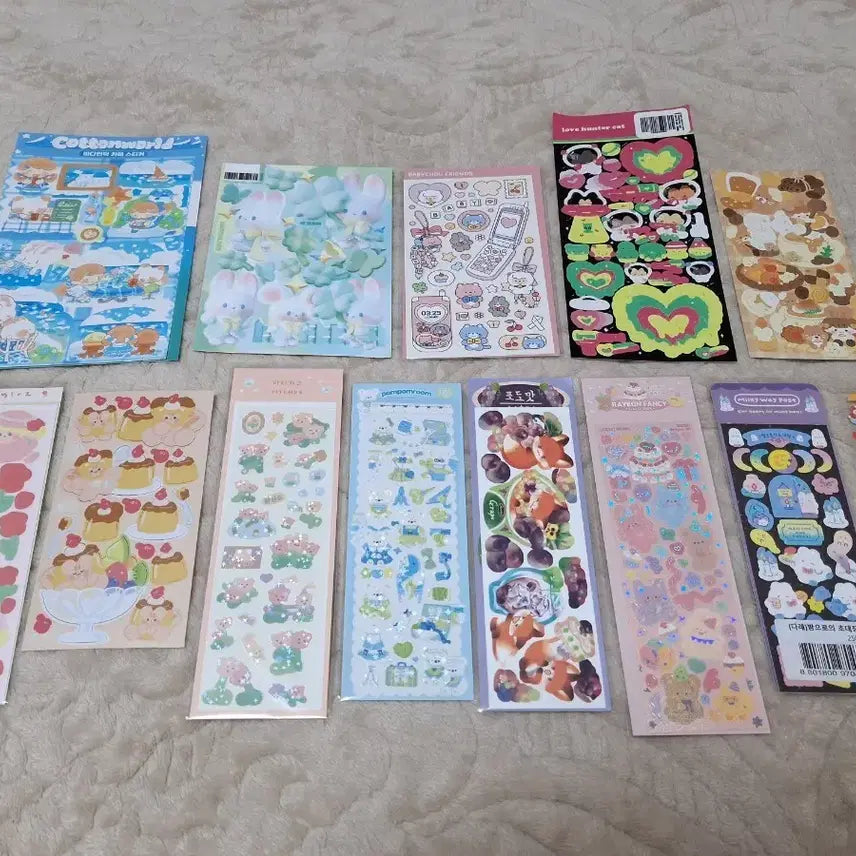[BUNJANG] Diaristic Sealing Sticker Set (13 Sheets) / 다꾸 처분 씰스티커 13장