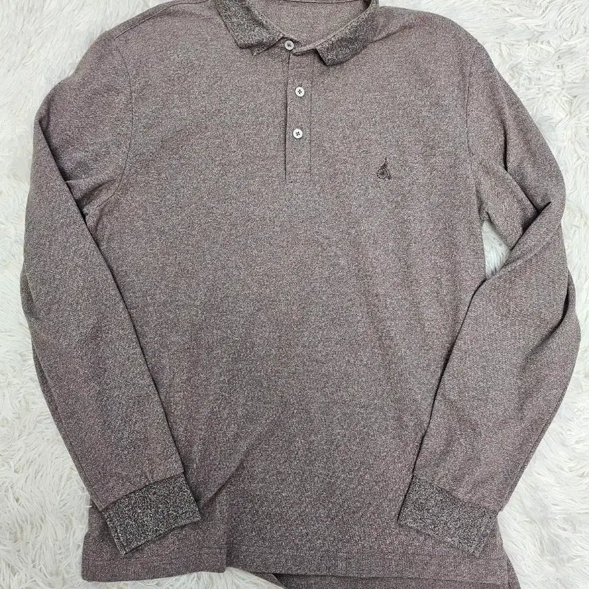 [BUNJANG] Beanpole Men's Long Sleeve Polo Shirt Brown / 빈폴 남성 긴팔 카라티 브라운 100