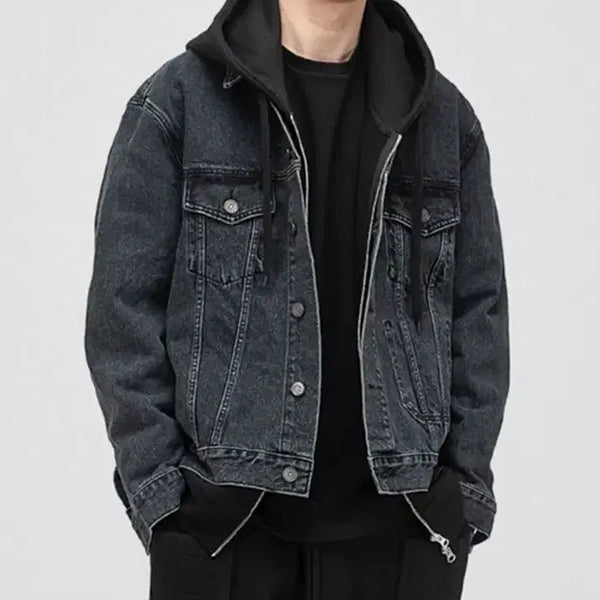 [BUNJANG] Branded Slow Worker Denim Jacket Black M / 브랜디드 SLOW WORKER 데님자켓 블랙 M사이즈