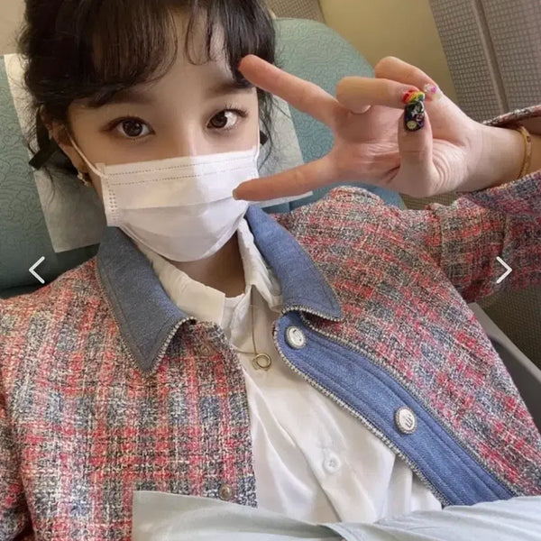 [BUNJANG] Maje Denim Tweed Setup Set / 마쥬 데님 트위드 셋업 36