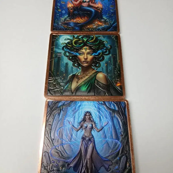 [BUNJANG] Mythological Goddesses Medusa, Mermaid, Forest Witch 5oz Copper Set / 신화 속 여신 메두사/인어/숲의 마녀 5oz 3종