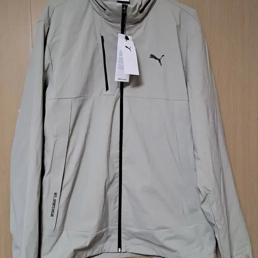 [BUNJANG] Puma Hooded Windbreaker Jacket Beige XL / 푸마 바람막이 XL (택달린새거)