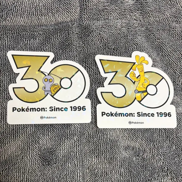 [BUNJANG] Pokemon 30th Anniversary Logo Mooryeong Tabuzago Evolution Set / 한국한정] 포켓몬 30주년 로고 스티커 모으령 타부자고 진화 세트