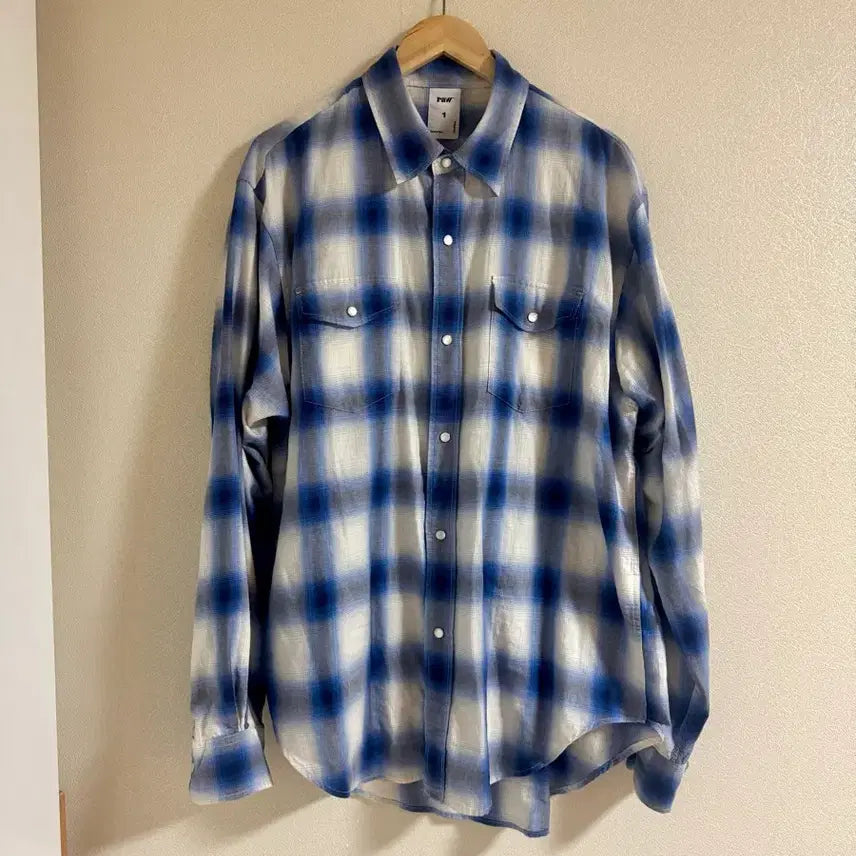 [BUNJANG] Blindfals Ombre Shirt Blue Size 1 / 블라인드파일즈 옴브레 셔츠 블루 사이즈1