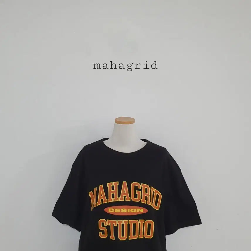[BUNJANG] Mahagrid Big Logo Black Short-Sleeve T-Shirt (Size L) / 세일)No.26071806 마하그리드 빅로고 블랙 반팔 티셔츠