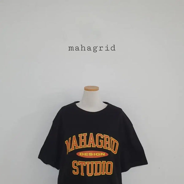 [BUNJANG] Mahagrid Big Logo Black Short-Sleeve T-Shirt (Size L) / 세일)No.26071806 마하그리드 빅로고 블랙 반팔 티셔츠
