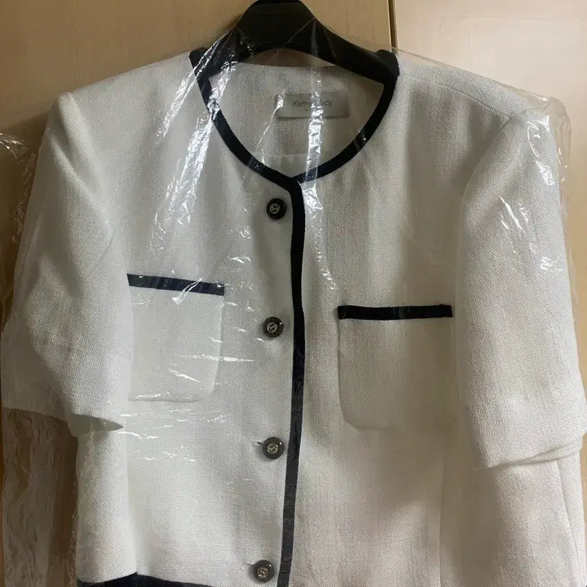 [BUNJANG] Kenneth Lady Short Sleeve Tweed Jacket / 케네스레이디 반팔 트위드 자켓