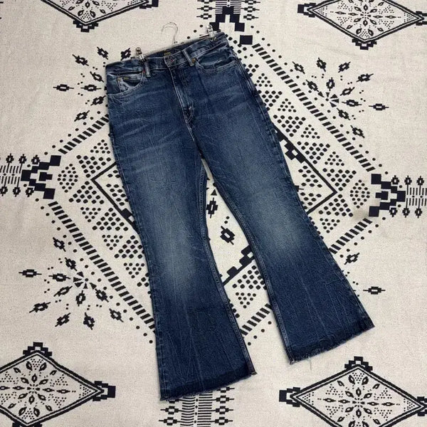 [BUNJANG] Polo Ralph Lauren Sharona Crop Flare Denim Jeans 28 Inch / 폴로 랄프로렌 QR 샤로나 크롭 플레어 데님 청바지 28인치 P00143