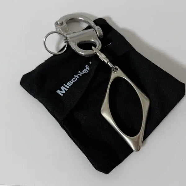 [BUNJANG] Mischief Rhombus Keyring Silver / 미스치프 롬버스 키링 실버