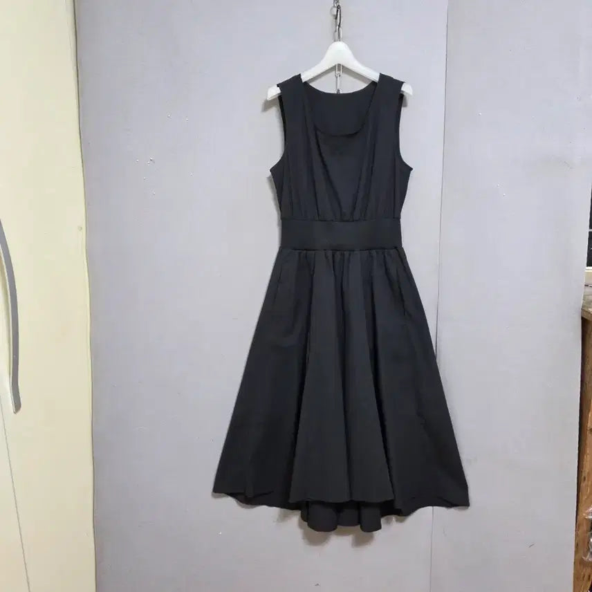 [BUNJANG] Women's Ribbed Waistband Midi Dress / 허리밴드 바스락느낌소재 원피스 55  n5118