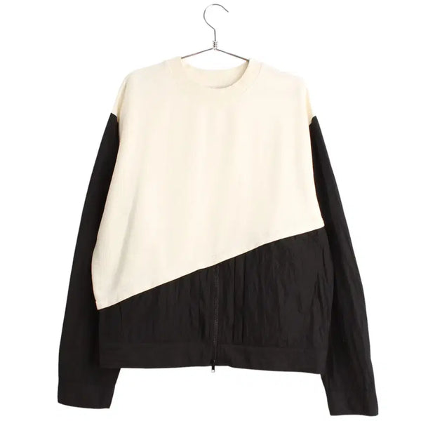 [BUNJANG] Theilma Woven Mix Sweatshirt - Women's Free Size / 우먼FREE 더일마 우븐 믹스 맨투맨