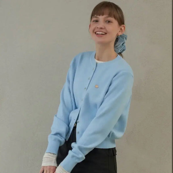 [BUNJANG] La Fance Woman Essential Cardigan Sky Blue / 라퍼지포우먼 가디건