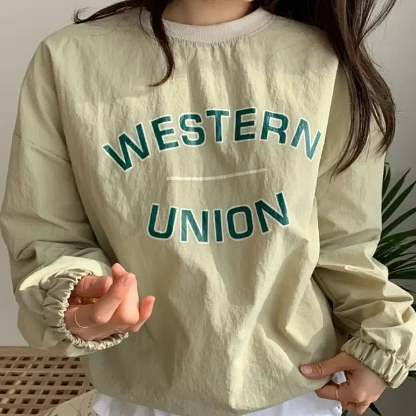 [BUNJANG] Windbreaker Material Crinkled Sweatshirt / 바람막이 바스락 맨투맨
