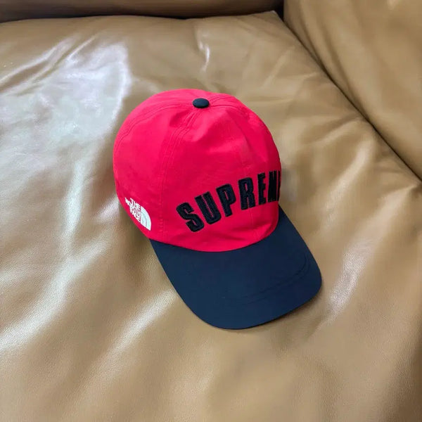 [BUNJANG] Supreme x The North Face Gore-Tex 6-Panel Cap / 슈프림 노스페이스 고어텍스 6패널 볼캡 모자 아크 로고 레드 블랙