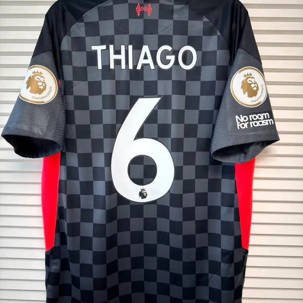 [BUNJANG] Liverpool Thiago Alcantara 2021-22 League Winners Gold Lion Jersey (Official Markings) / (풀마킹패치) 리버풀 티아고 알칸타라 유니폼 리그우승 황금사자