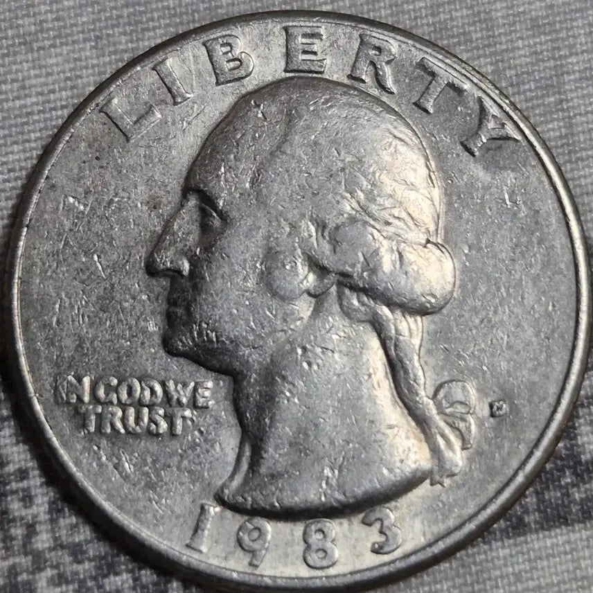 [BUNJANG] 1983 USA Quarter 25 Cent Coin - Struck Error / 1983년 미국 쿼터. (25센트)    압인 에러. 주화