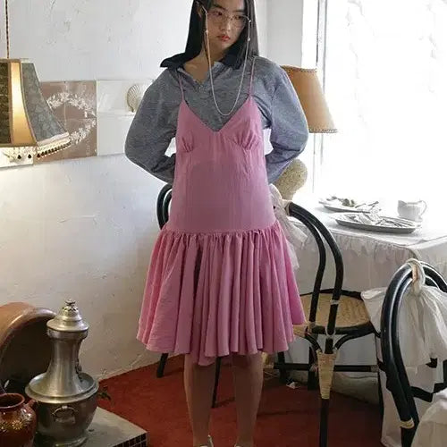 [BUNJANG] Freckle Pink Dress / 프레클 드레스