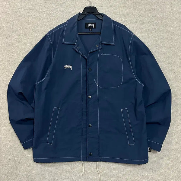 [BUNJANG] Stussy Navy Nylon Pulsum Coach Jacket (L) / (L) 스투시 네이비 나일론 폴섬 코치자켓