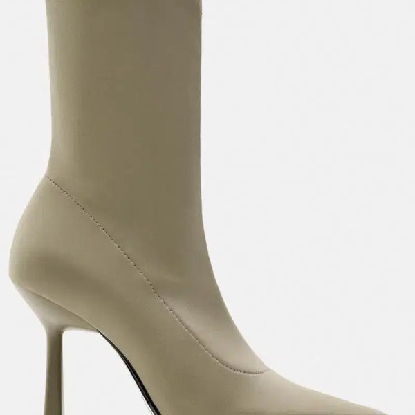 [BUNJANG] ZARA Taupe Gray Elastic Fabric Ankle Boots / <새구두> ZARA_앵클부츠