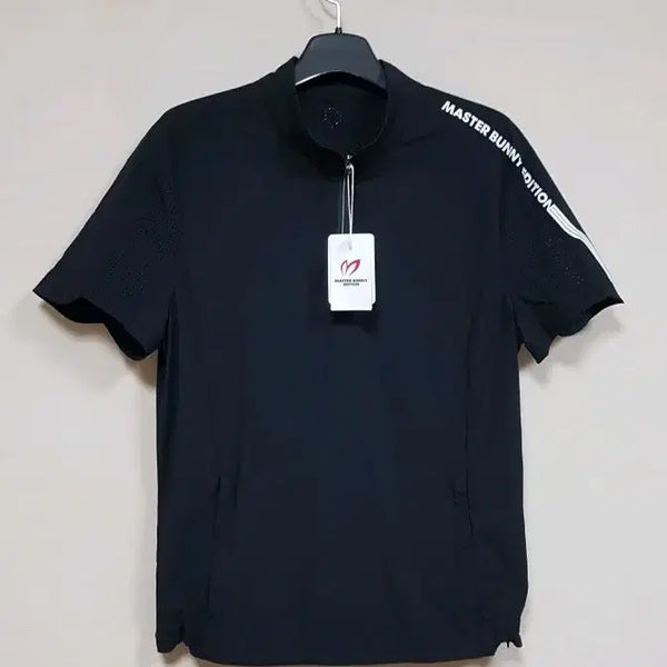 [BUNJANG] Master Bunny Edition Women's Back Mesh Half-Zip Short Sleeve T-Shirt / 마스터바니 여성 백 메쉬 반집업 반팔티 (새상품)