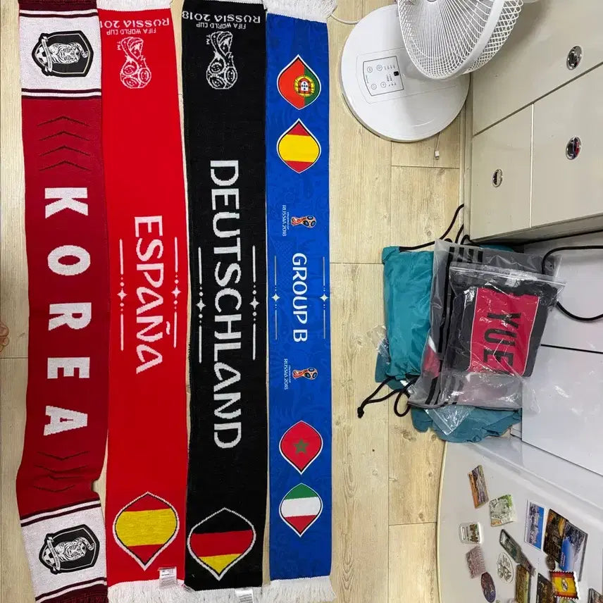[BUNJANG] 2018 FIFA World Cup & 2019 AFC Asian Cup Official Korean Scarves (4 Types) / 2018 러시아월드컵 및 2019 AFC 아시안컵 공식 한국 머플러 및