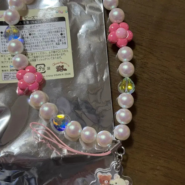 [BUNJANG] Rilakkuma 10th Anniversary Beaded Strap / 리락쿠마 10주년 비즈 스트랩 f상 판매