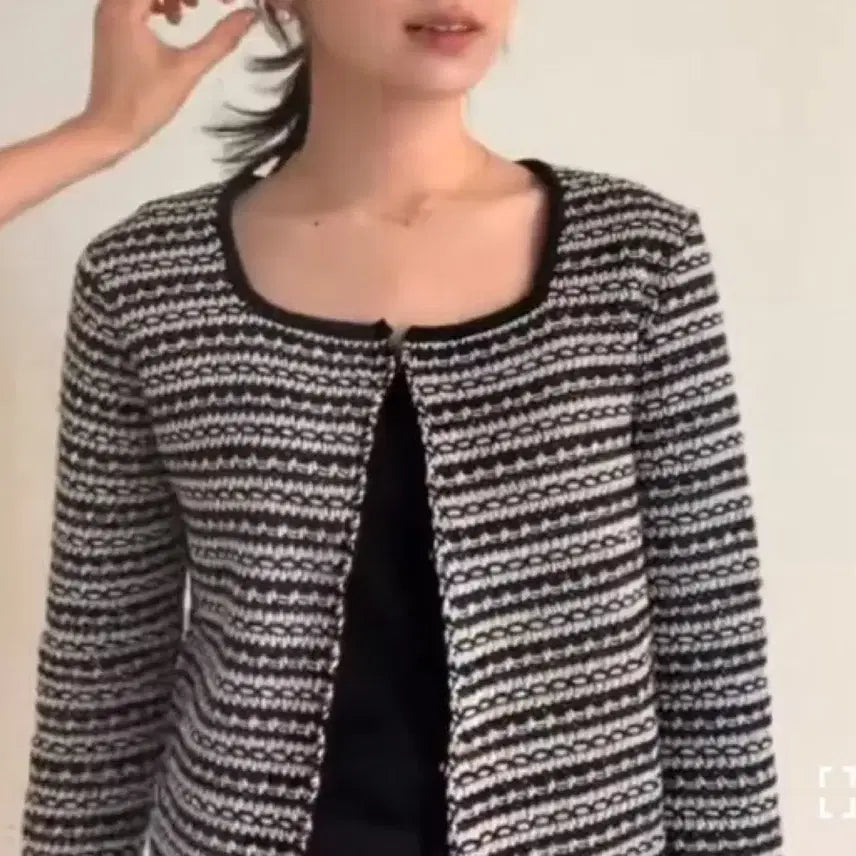 [BUNJANG] SIE Giselle Square Jacket - Black Mix (Size S) / (새상품) 시에 sie 지젤 스퀘어자켓