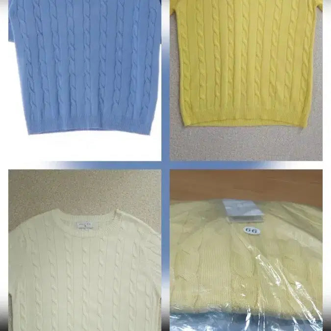 [BUNJANG] Women's Cable Knit Half-Sleeve Sweater Set / 여성 꽈배기 케이블 니트
