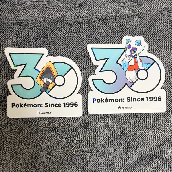 [BUNJANG] Pokemon 30th Anniversary Logo Sticker Evolution Set / 한국한정] 포켓몬 30주년 로고 스티커 눈꼬마 눈여아 진화 세트