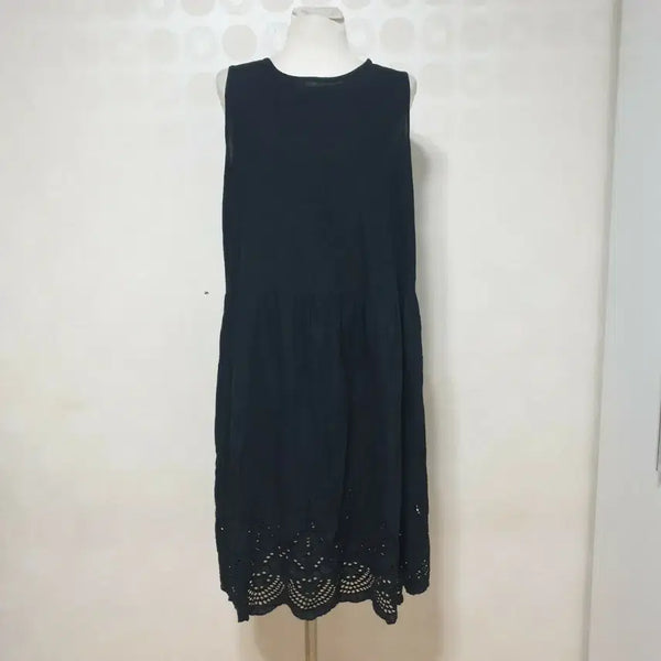 [BUNJANG] Black Linen Long Dress (Size 66) / 블랙원피스66 린넨원피스66 롱원피스66 원피스66