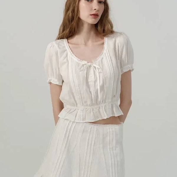 [BUNJANG] The Barnet Sude Pleated Blouse / 더바넷 수드 플레티브 블라우스