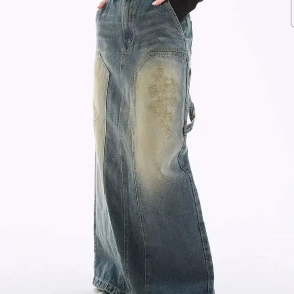[BUNJANG] DEVELOP Denim Long Skirt / DEVELOP 데님 롱스커트