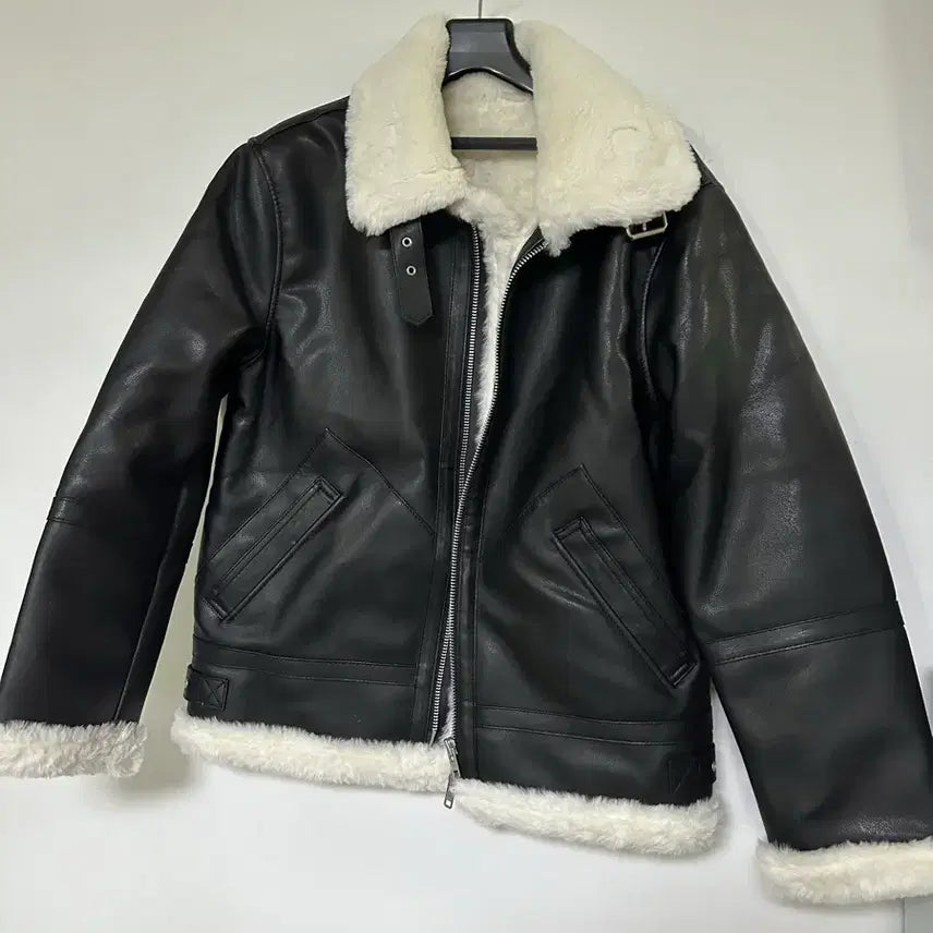 [BUNJANG] DoffJason Shearling Lined Faux Leather Jacket / DoffJason 양털 무스탕 자켓 L