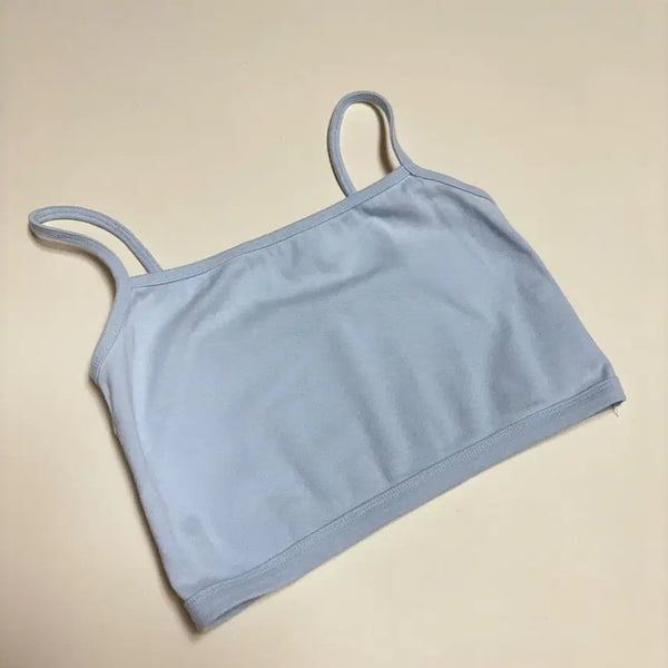 [BUNJANG] Grovestore Cropped Tank Top Light Blue / 그로브스토어 크롭탑 소라색