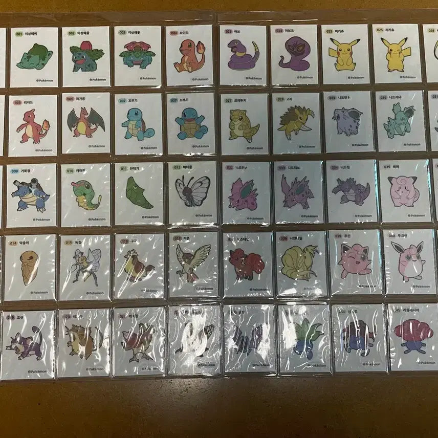 [BUNJANG] Pokemon Bread Sticker 1st & 2nd Gen Individual Sale / 띠부씰 1,2세대 3자리 개별판매