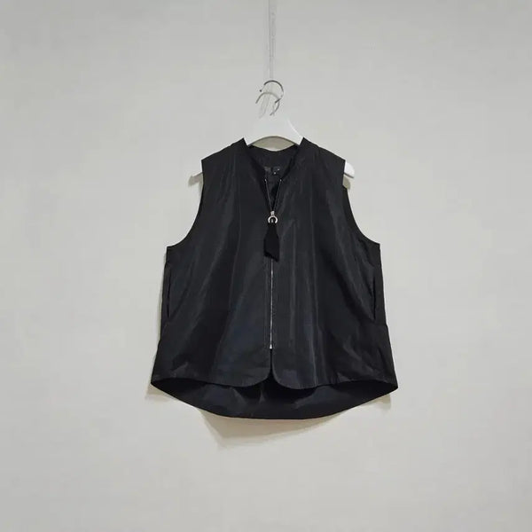 [BUNJANG] Asymmetrical Vest Black / 제평 언발 조끼