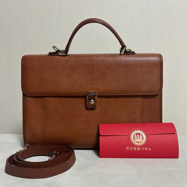 [BUNJANG] Burberry 2-Way Leather Briefcase Shoulder Bag / 버버리 2way 여성 서류가방 숄더백